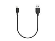 Anker PowerLine 1ft Apple MFi Certified Short Lightning to USB Cable Sturdy Charging Cord for iPhone 5 5s 5c 6 6s Plus iPad mini Air Pro iPod touch