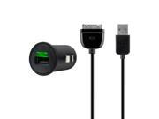 Belkin Micro Car Charger with 3 Foot 30 Pin ChargeSync Cable for iPhone 4 4S 2.1 AMP