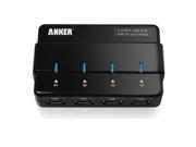 Anker AH111 USB 3.0 4 Port Hub with 12V 2A Power Adapter and 3ft USB 3.0 Cable [VIA VL812 Chipset]