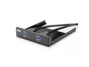 Anker 3.5 inch Front Panel USB Hub with 2 USB 3.0 Ports [20 Pin Connector 2ft Adapter Cable]