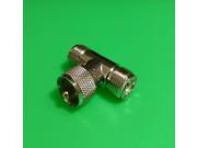 1 PC UHF Male PL 259 to double UHF Female SO 239 Connector