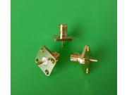 2 PCS SMA Female Chassis Panel Mount 4 Hole Solder Connector Fast Shipping