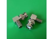 5 PCS Right Angle BNC Male to F Female Connector