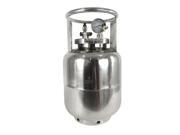 Stainless Steel LP Tank 50 Includes Gas and Liquid Fill Drain Ports w Sight Glass