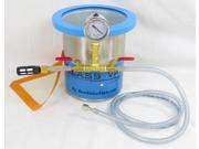 Glass Vac 1.5 Gallon Tall Stainless Steel Vacuum Chamber