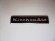 Kitchen Aid OEM Refrigerator Black Nameplate