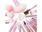 22pcs Professional Cosmetic Makeup Brush Set with Pink Bag Pink