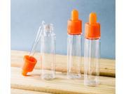 30ml Clear Plastic Dropper Bottle with Orange Top