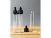 30ml Clear Glass Dropper Bottle with Black Top