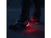 2 Pack Outdoor Rechargeable Sport Flashing Safety Warning Lights Shoe Clip in Red