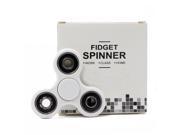 iMBAPrice - 360 Tri-Spinner Fidget Hand Spinner Toy Stress Reducer EDC Focus Toy Relieves ADHD Anxiety and Boredom (White)