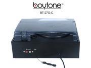 Boytone BT 27G C Bluetooth connection 3 Speed Stereo Turntable 2 built in Speakers Digital LCD Display AM FM Radio USB SD AUX Cassette MP3 WMA Playback Re
