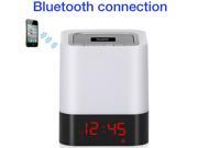 Boytone BT 83CR Portable FM Radio Alarm Clock Wireless Bluetooth 4.1 Speaker 3 Way Night Light Touch Lamp Built–in 8 Hours Play Rechargeable Battery LED Mic