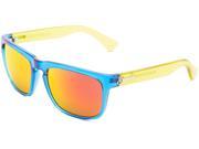 Electric Knoxville Sunglasses Electric Cyan Blue Frame Gray Fire Chrome Lens