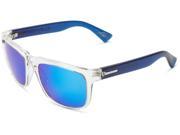 Electric Knoxville Wayfarer Sunglasses Arctic Frame Gray w Blue Chrome Lens