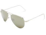 Electric Visual AV.1 Aviator Sunglasses Large Platinum Frame Grey Silver Mirror