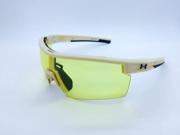 Under Armour UA Freedom Satin Sand Frame Black Rubber Yellow Grey Clear Interchangeable Lenses MIL PRF 31013 Sunglasses