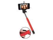 SoundLogic XT Universal Extendable Selfie Stick with Built In AUX Remote Red
