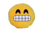 Emoji Smiley Emoticon Stuffed Plush Soft Round Cushion 13 in. Pillow Giggle Face