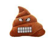 Emoji Smiley Emoticon Stuffed Plush Soft Poop 8 in. x 3 in. Pillows Angry Poop Face
