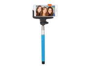 SoundLogic XT Wireless Bluetooth Selfie Stick with Built In Shutter Button Blue