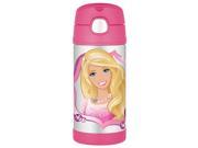 Thermos Barbie Funtainer Bottle With Straw Pink 12 Ounces