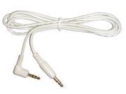 5 Foot White 1 8 Right Angle Male to 1 8 Straight Male AUX Cable