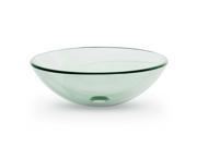 Tempered Glass Vessel Bathroom Vanity Sink Round Bowl Clear Color