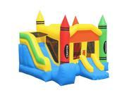 Inflatable HQ Commercial Grade Crayon Castle Bounce House 100% PVC with Blower and Slide