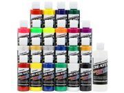 Createx Colors Airbrush Paint 22 Colors and Cleaner 2 oz