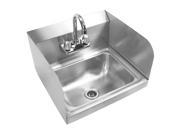 Gridmann Commercial NSF Stainless Steel Sink with Faucet Sidesplashes Wall Mount Hand Washing Basin?