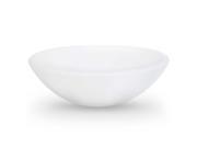 Opaque White Glass Vessel Bathroom Vanity Sink Round Bowl Phoenix Stone