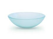 Tempered Glass Vessel Bathroom Vanity Sink Round Bowl Frosted Color