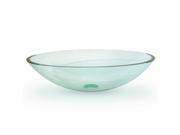 Tempered Glass Vessel Bathroom Vanity Sink Oval Bowl Clear Color