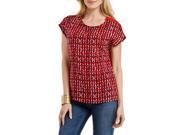 Blue Plate Women s Red Sleeveless Printed Top