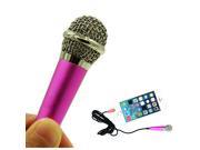 3.5mm Flexible Mini Microphone Mic for Apple Androids Mobile Phone PC Laptop Notebook With Stand Mount Rose