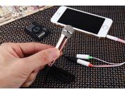 3.5mm Flexible Mini Microphone Mic for Apple K Sing Mobile Phone PC Laptop Notebook with Stand Mount Gold