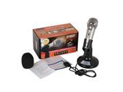 New 3.5m Mini Microphone Mic for Apple K Sing Mobile Phone PC Laptop Notebook Silver grey