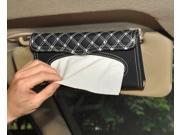 New Portable Leather Auto Car Visor Tissue Bag Organizer Storage Box Holder Red Black