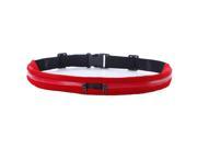 Adjustable Dual Pockets Sports Running and Fitness Expandable Weather Water Resistant Waist Pack Belt Bag Red