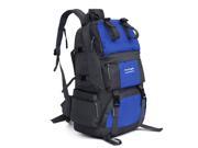 Free Knight 50L Waterproof Nylon Canvas Backpack Hiking Travelling Bag for Outdoor Sports Blue