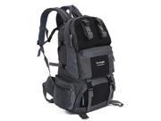 Free Knight 50L Waterproof Nylon Canvas Backpack Hiking Travelling Bag for Outdoor Sports Black