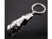 Creative Jaguar Logo Sign Keyring Metal Key Chain Christmas Gift for Men Plated Silver