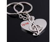 Creative Lovers Keychain Heart shaped Pendant Notes