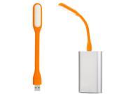 Set of 2 Mini USB LED Light Adjust Angle Portable Flexible Led Lamp with USB for Powerbank PC Laptop Notebook Computer Keyboard Outdoor Energy Saving Gift Night