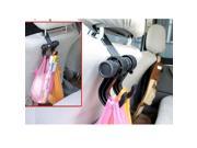 Practical Convenient Auto Car Vehicle Seat Headrest Bag Hanger Hook Holder Double Vehicle Hangers Black