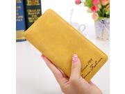 Ultra thin Wallet Card Package Korean Version of the Soft Surface Retro Matte Leather Long Wallet Since 1988 Words Yellow