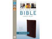 Holy Bible New International Version Burgandy Bonded Leather Zippered Thinline