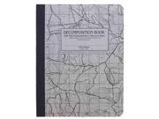 Topographical Map Decomposition Book Grid ruled Composition Notebook With 100% Post consumer waste Recycled Pages