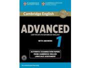 Cambridge English Advanced 1 with Answers Authentic Examination Papers from Cambridge English Language Assessment